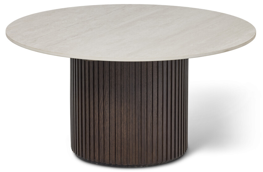 Kali/Astrid - Soffbord, Ø90, H44 cm - Beige