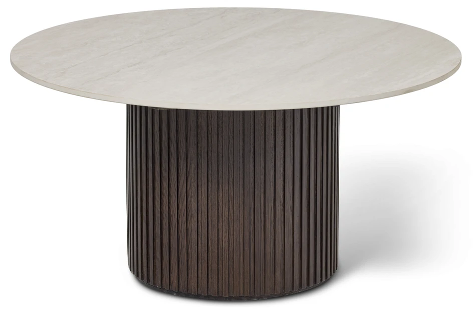 Kali/Astrid - Soffbord, Ø90, H44 cm - Beige