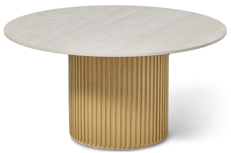 Kali/Astrid - Soffbord, Ø90, H44 cm - Beige