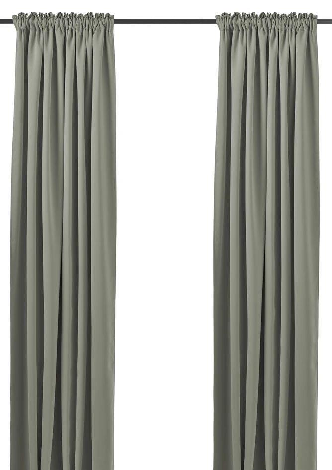 Shade - Rumsförmörkande gardin, 2-pack, 140x250 cm. - Grå