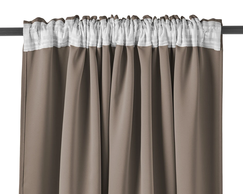 Shade - Rumsförmörkande gardin, 2 pack, 140x250 cm. - Brun