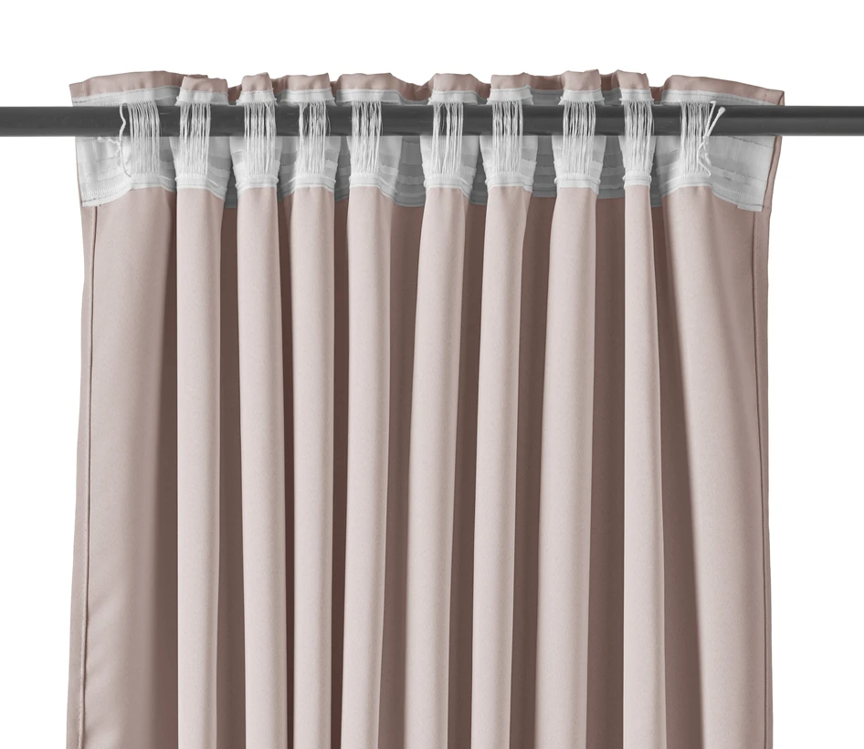 Shade - Rumsförmörkande gardin, 2-pack, 140x250 cm. - Rosa