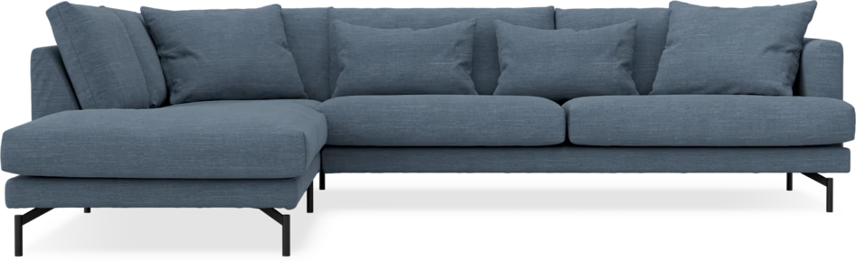 Harper - 3-sits soffa med divan vänster - Blå