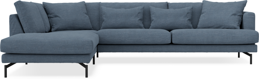 Harper - 3-sits soffa med divan vänster - Blå