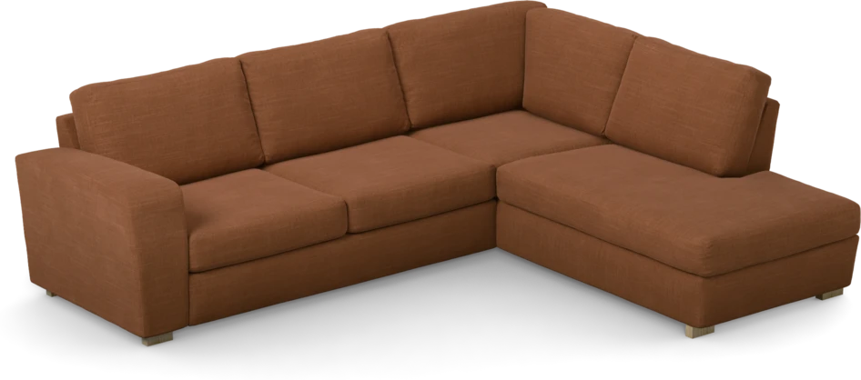 Friday - 2,5-sits soffa med divan höger - Orange