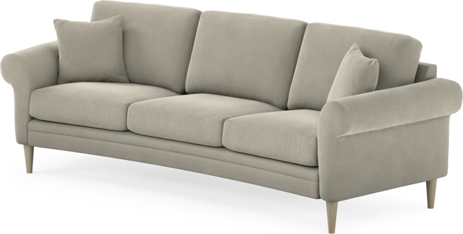 Eden - 3-sits soffa svängd - Brun