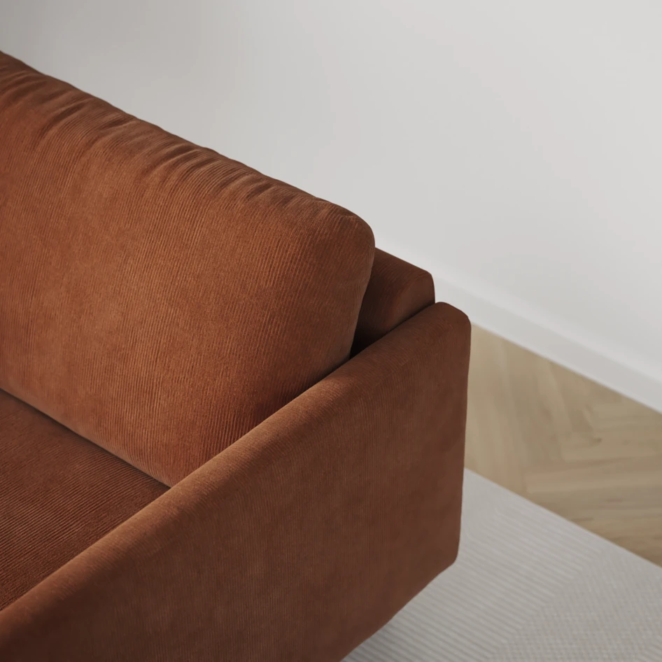 Madison Lux - 2-sits soffa med divan vänster och höger - Orange