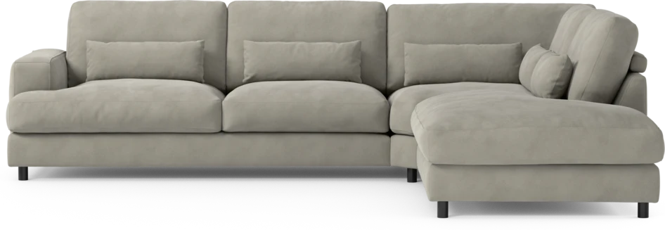 Noma - 3-sits soffa med divan höger - Grå