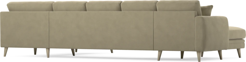 Eden - 3-sits soffa med schäslong vänster och divan höger - Beige