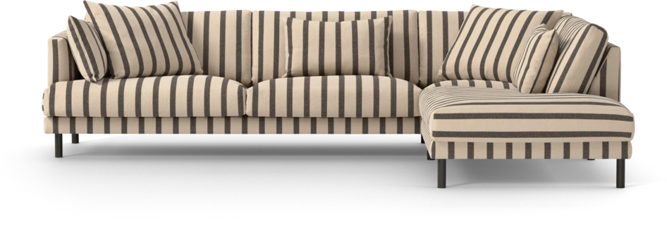 Harper - 3-sits soffa med divan höger - Flerfärgad