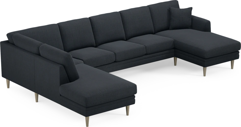 Eden - 3-sits soffa med divan vänster och schäslong höger - Blå