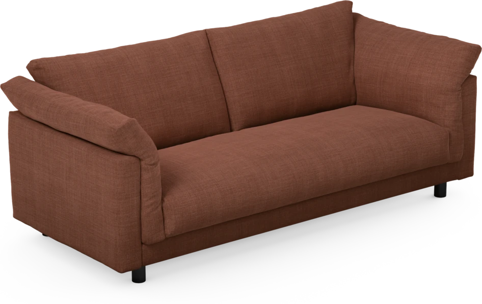 Cherrie - 2,5-sits soffa, hel dyna, fast klädsel - Orange
