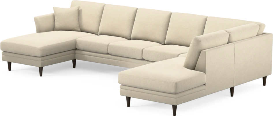 Eden - 3-sits soffa med schäslong vänster och divan höger - Beige