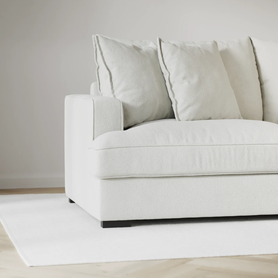 Mila - 3-sits soffa, hel dyna - Vit