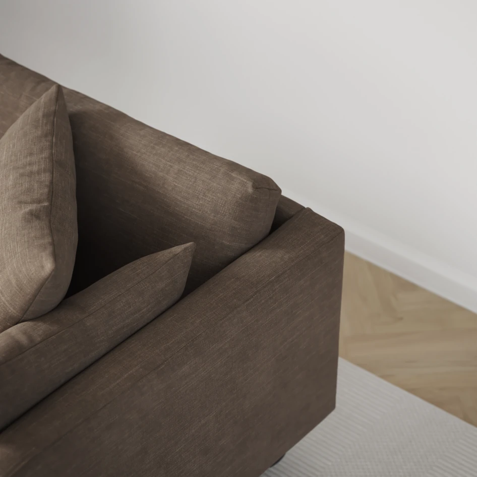 Harper - 3-sits soffa - Brun