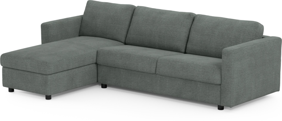 Lindö - Bäddsoffa 2,5-sits med schäslong, vändbar - Grå