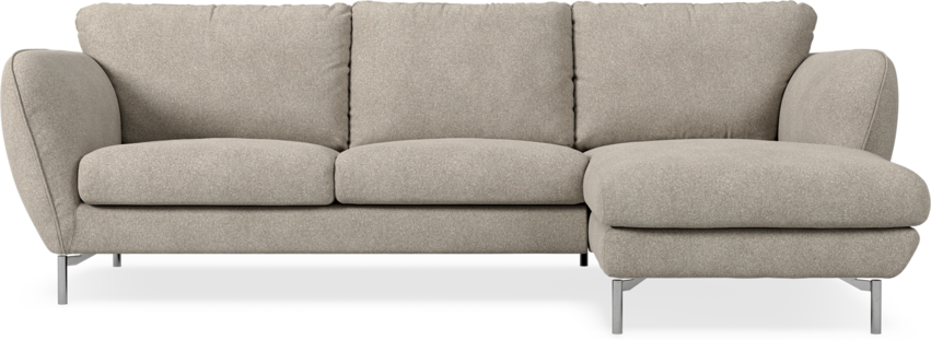 Madison Lux - 2-sits soffa med schäslong höger - Vit
