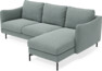 Madison Lux - 2-sits soffa med schäslong höger - Turkos