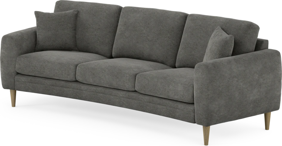 Eden - 3-sits soffa svängd - Grå