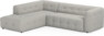 Bella - 3-sits soffa med divan vänster - Grå