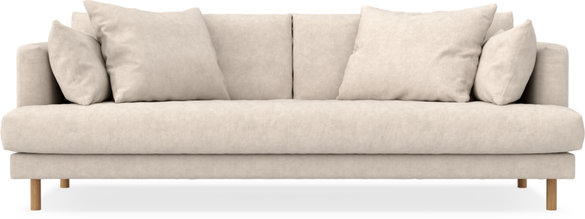 Harper - 3-sits soffa, hel dyna - Vit