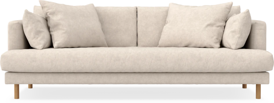 Harper - 3-sits soffa, hel dyna - Vit