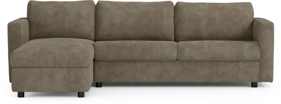 Lindö - Bäddsoffa 2,5-sits med schäslong, vändbar - Beige