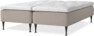 Delux Sense - Ramsäng, dubbelsäng med bäddmadrass - Beige