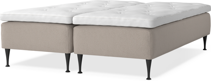 Delux Sense - Ramsäng, dubbelsäng med bäddmadrass - Beige