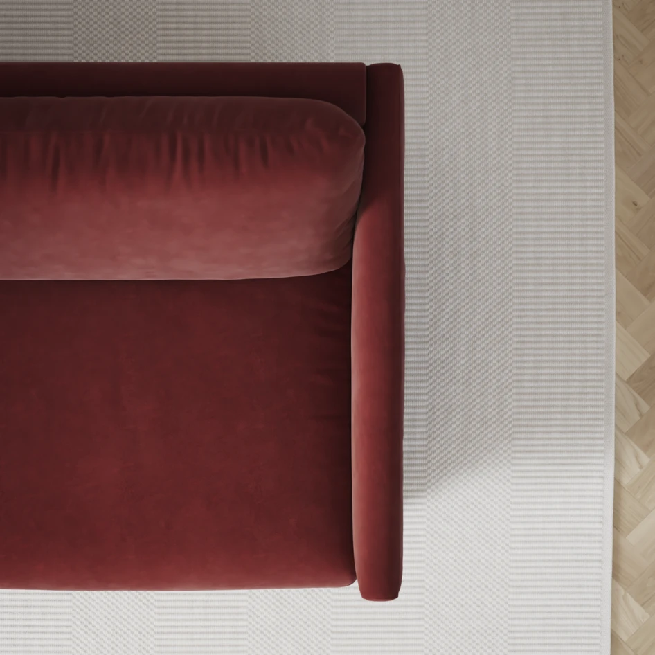 Madison - 2-sits soffa med divan höger - Rosa