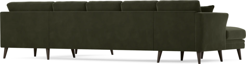 Eden - 3-sits soffa med schäslong vänster och divan höger - Grön