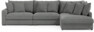 Rossi - 3-sits soffa med divan höger - Grå