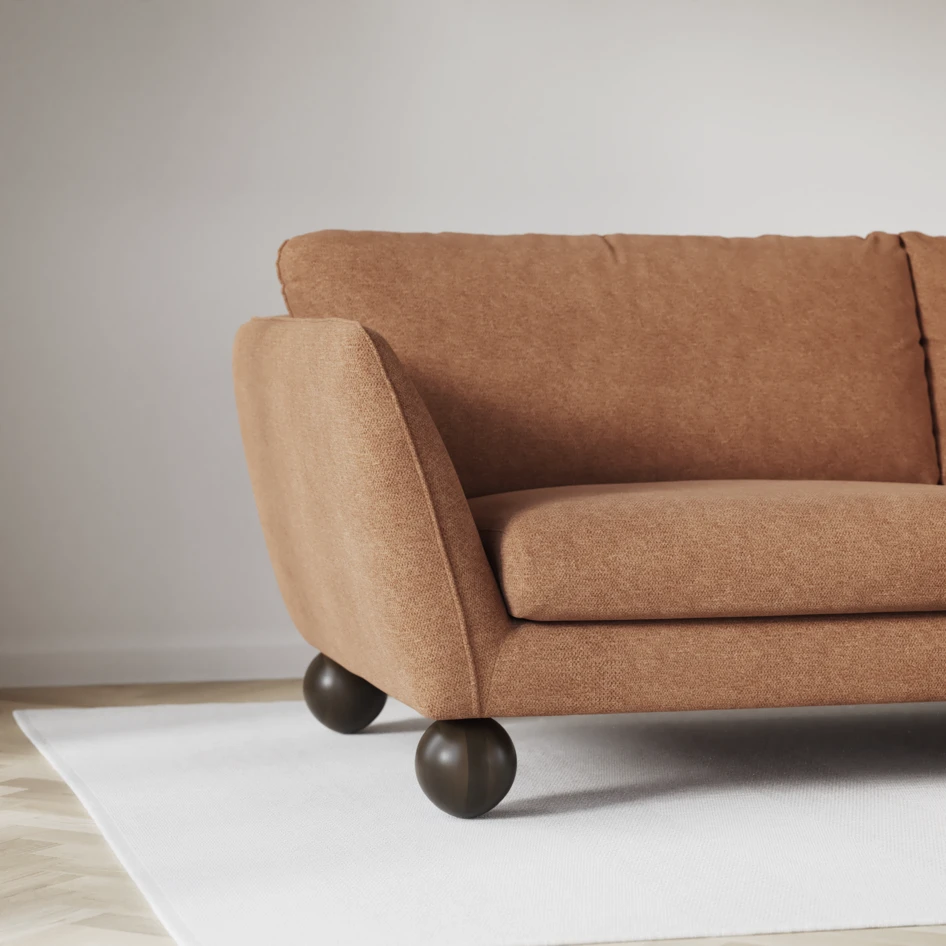 Madison Lux - Hörnsoffa 2+3-sits, hörn 1 - Orange