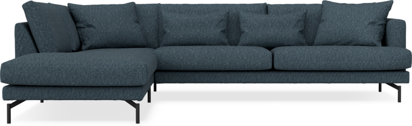 Harper - 3-sits soffa med divan vänster - Blå