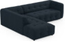Bella - 3-sits soffa med divan vänster - Blå