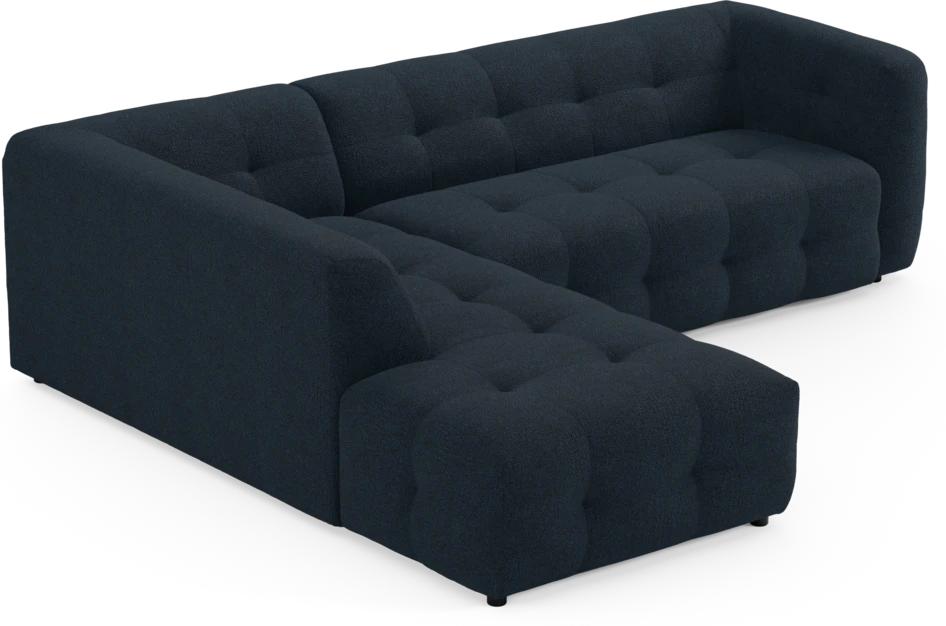 Bella - 3-sits soffa med divan vänster - Blå