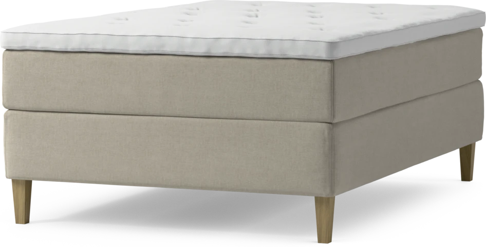 Delux Exclusive - Kontinentalsäng, enkelsäng 140 cm med bäddmadrass och sängben