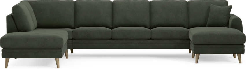 Eden - 3-sits soffa med divan vänster och schäslong höger - Grön