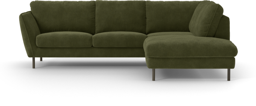 Madison Lux - 2-sits soffa med divan höger - Grön