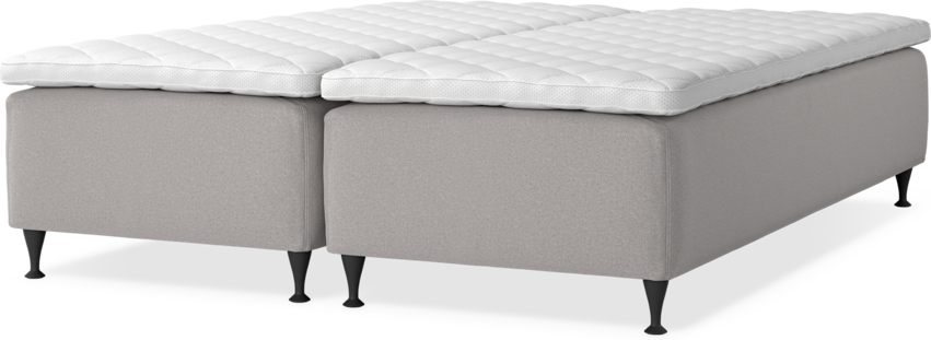 Delux Dream - Ramsäng, dubbelsäng med bäddmadrass - Grå