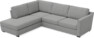 Friday - 2,5-sits soffa med divan vänster - Grå