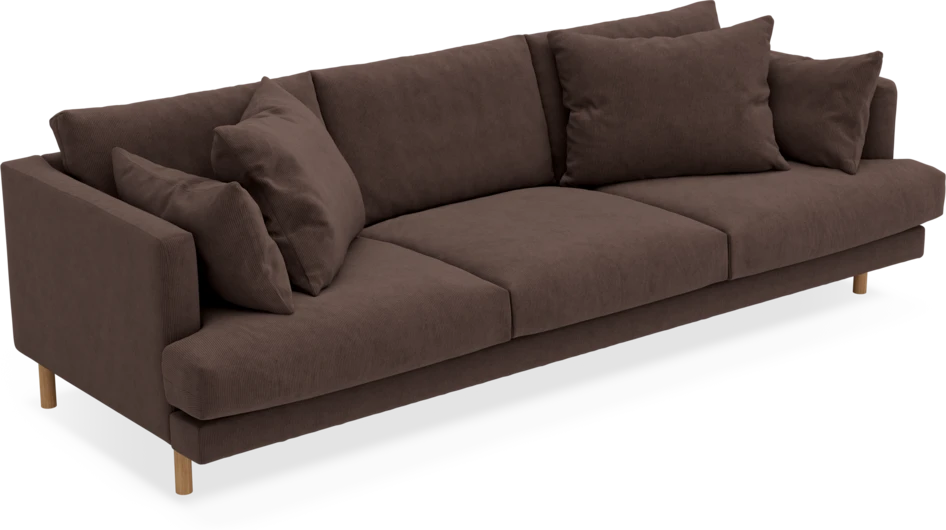 Harper - 4-sits soffa - Brun