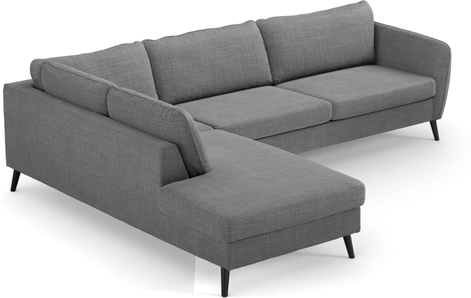 County - 2,5-sits soffa med divan vänster - Grå
