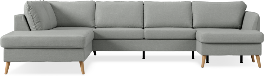 County - 3-sits soffa med divan vänster och schäslong höger - Grå