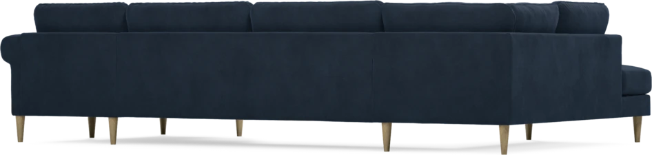 Bridge - 3-sits soffa med divan vänster och schäslong höger - Blå