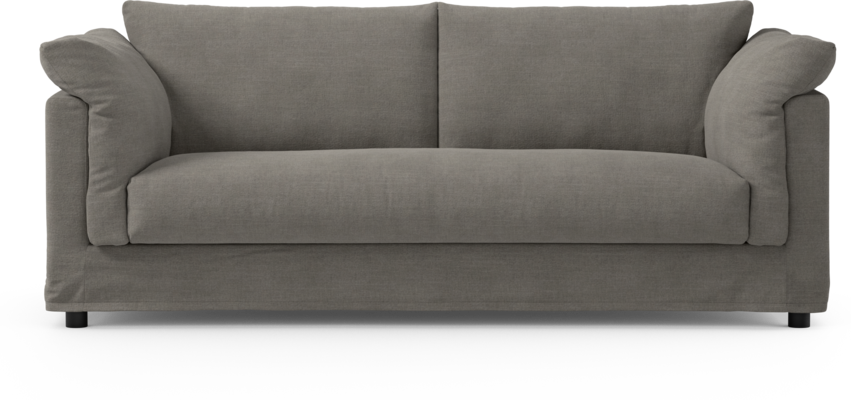 Cherrie - 2,5-sits soffa, hel dyna och kappa - Grå