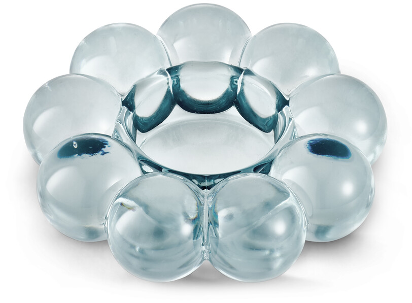 Viva - Ljuslykta, H 2,7 Ø 10 cm - Blå