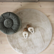Minou - Konstpälsmatta, Ø120 cm - inspiration