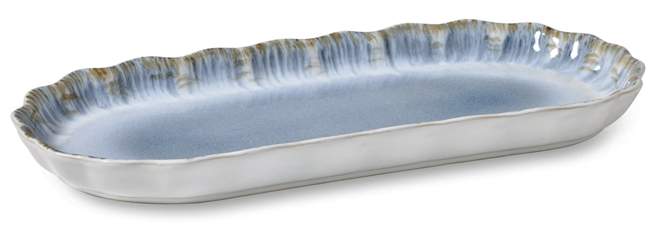 Shelly - Serveringsfat, 16,8x35,8x3,4 cm - Blå