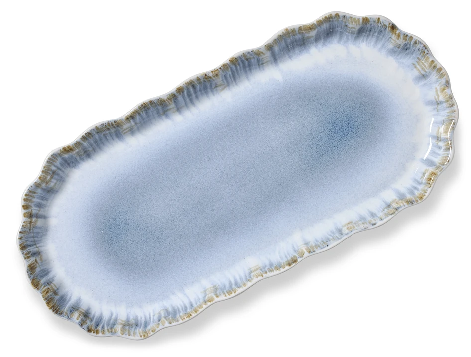 Shelly - Serveringsfat, 16,8x35,8x3,4 cm - Blå